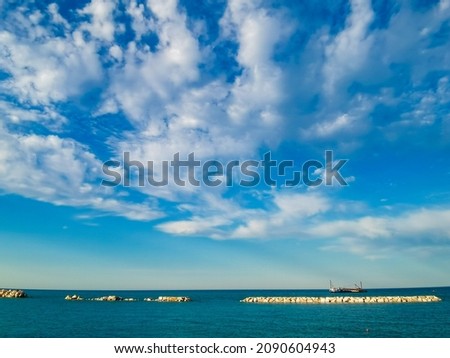 pier and clouds , Digital created image Picture