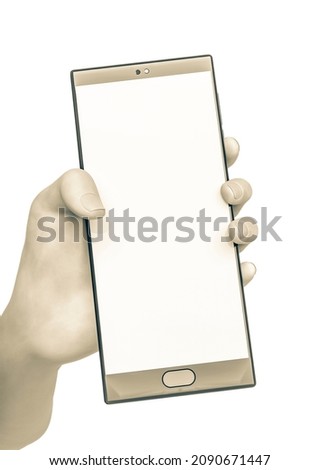 nurse cartoon is holding a cellphone in white background close up view, 3d illustration