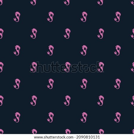 mermaid vector pattern on a dark blue background, repeat background, vector illustration for printing clothes, paper, fabric.