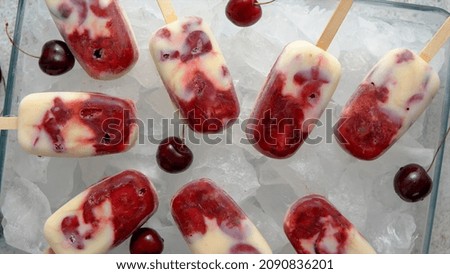 Ice cream berries sweetness food summer