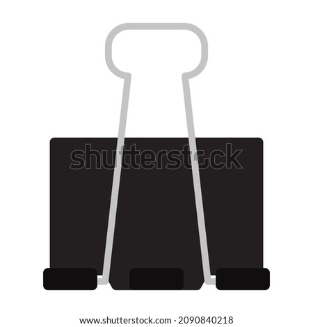 binder clip flat clipart vector illustration
