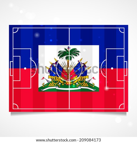 Sleek design of a football field.  National Day. Vector.  Flag of Haiti