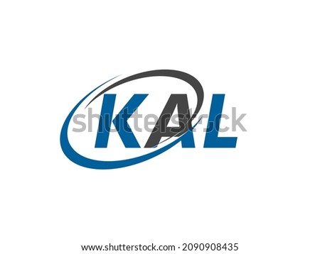 KAL letter creative modern elegant swoosh logo design