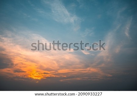 Background cloud summer. Cloud summer. Sky cloud cinematic. Natural sky beautiful and cinematic sunset texture background