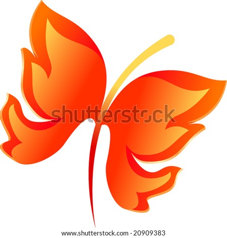 Abstract fire butterfly