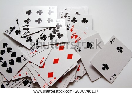 Close up of joker cards on white background