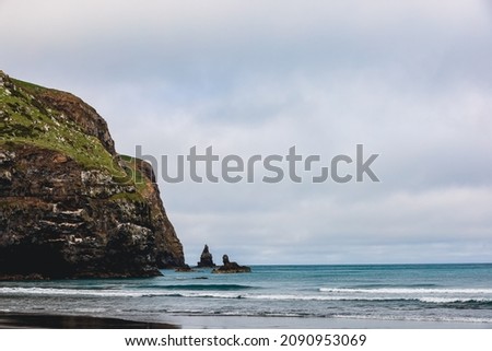 Cliff and rocks by the coast