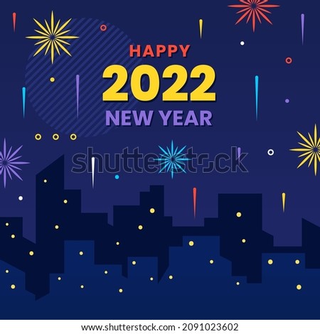 Happy new year background or poster design template. happy new year poster card vector illustration.