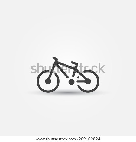Vector bicycle icon - simple bike symbol or logo