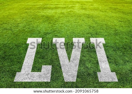yard line on an american football field, symbolizing the big game Royalty-Free Stock Photo #2091065758