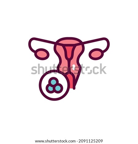 Candida fungi albicans color line icon. Isolated vector element. Outline pictogram for web page, mobile app, promo