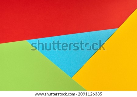 Popular browser logo from paper. Red, yellow, green and blue colors. Colorful and bright logo Royalty-Free Stock Photo #2091126385