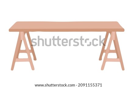 Simple Modern table isolated vector