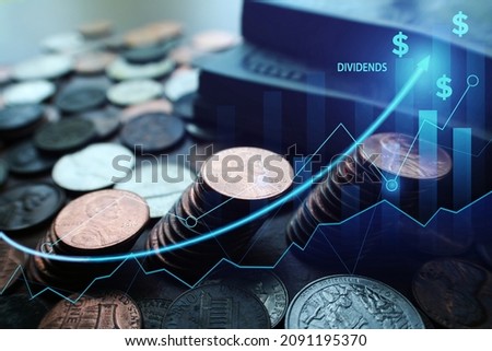 Wealth And Financial Freedom Creation Through Dividend Reinvestment (DRIP) Plan With Well Known Safe Low Expense Ratio Index Funds  Royalty-Free Stock Photo #2091195370
