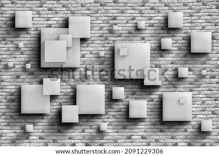 Detailed background with grunge brick wall texture