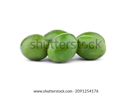 ambarella otaheite apple coc Isolated Fruit with white background and shadow