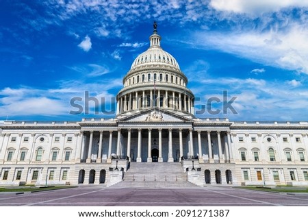 The United States Capitol building in a summer day in Washington DC, USA Royalty-Free Stock Photo #2091271387