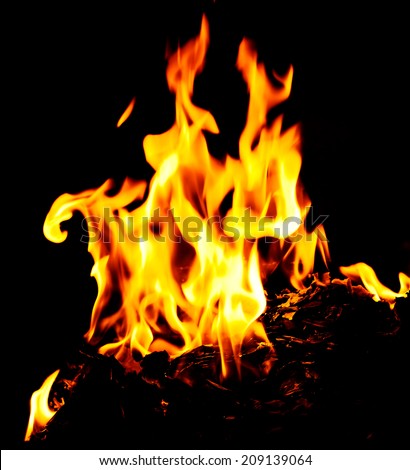 bright flame close up picture