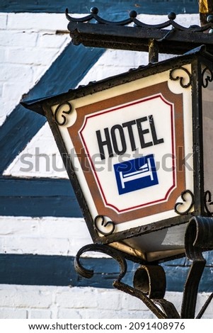 antique hotel sign in germany - photo