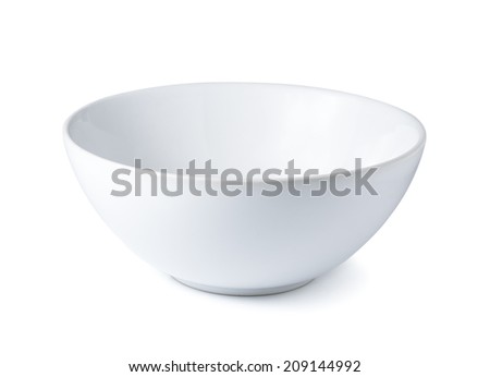 white bowl isolated on white background Royalty-Free Stock Photo #209144992