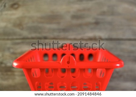A studio photo of a christmas shopping basket