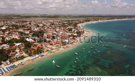 aerial view of the Porto de Galinhas region in Pernambuco
