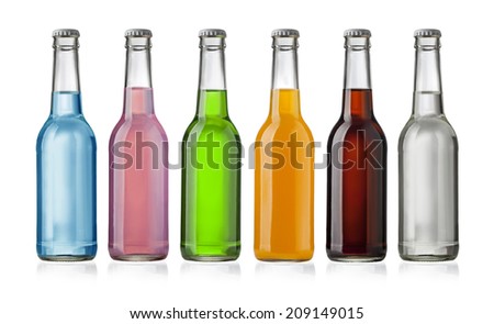 Juice bottle on white background  Royalty-Free Stock Photo #209149015