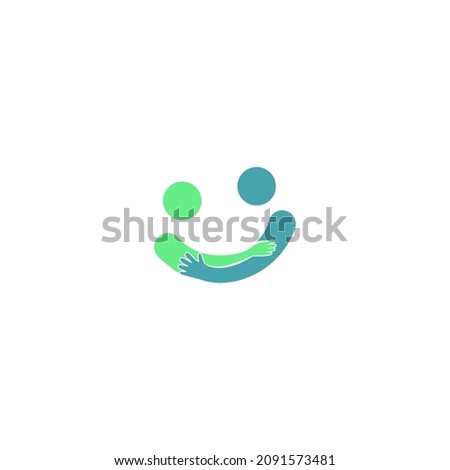 Elderly Care with smile Logo Template Royalty-Free Stock Photo #2091573481