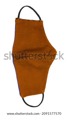 Face mask on white background with selective focus