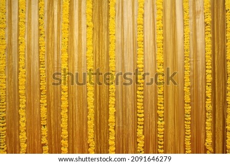 Simple yellow flower stage decoration Royalty-Free Stock Photo #2091646279