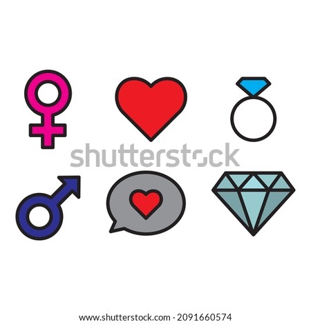 relationship icon full colour vector for web, presentation, logo, Icon Symbol.