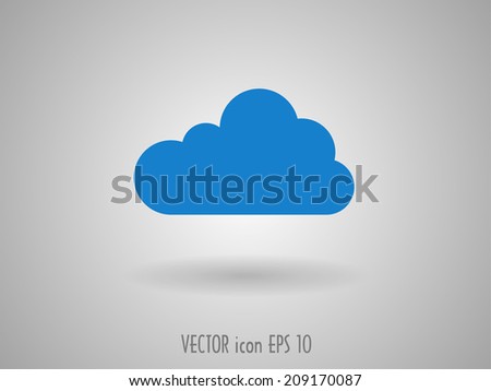 Flat  icon of cloud