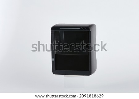A fingerprint reader with a white background