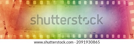 Colorful film negative frames background Royalty-Free Stock Photo #2091930865
