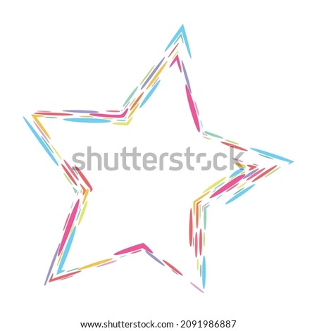 Abstract star vector icon. Star logo. Artistic, colorful, and creative symbol.