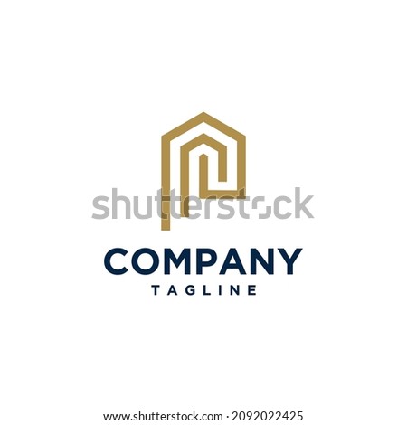 B Letter Initial Real Estate Luxury Gold Logo icon unique simple inspiration