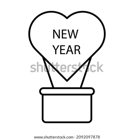 Heart balloon vector icon Isolated Vector icon which can easily modify or edit

