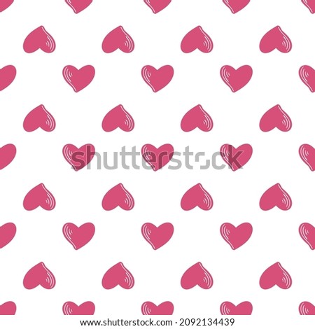 Seamless background with hearts. Vector pattern for Valentine's day. 