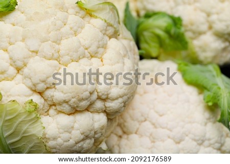 Cauliflower cabbage as background, closeup