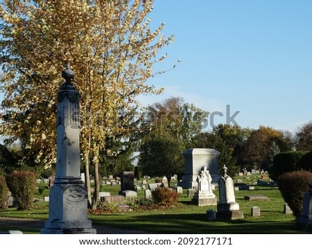 Historic Headstones in a Wisconsin Cemetery 
