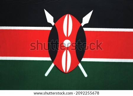 National flag of the state. Material surface texture