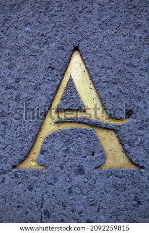 A Written Wording in Distressed State Typography Found Letter A