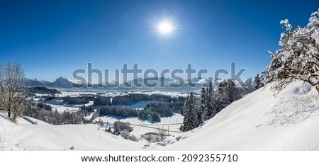Landschaft im Allgäu bei Füssen im Winter