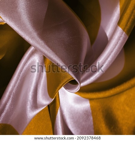 Silk fabric, yellow and white ovals, abstract illustration. texture background, pattern, postcard