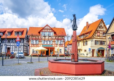 Market place in Oberursel, Taunus, Hessen, Germany 