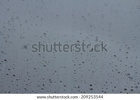 water drops on glass after rain