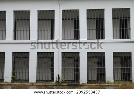 Penitentiary System or Penal Institution Building, Jail for Convicted Criminals. Punishment for Law Breaking. Royalty-Free Stock Photo #2092538437
