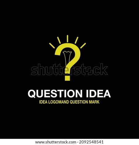 combination question mark, ideas and light logo design vector template inspiration