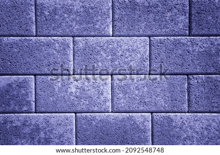 Brick wall , Very Peri coloring in trend color of the year 2022 for fashion, home, interiors design, stock illustration clip art background