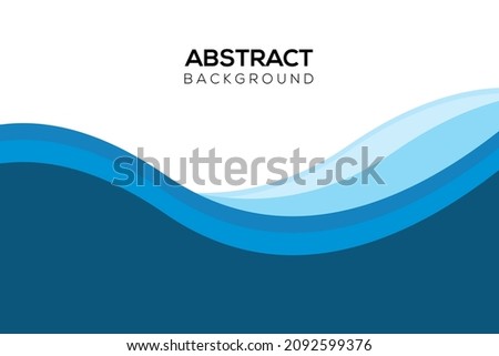 Blue Abstract Water wave vector illustration design background.
